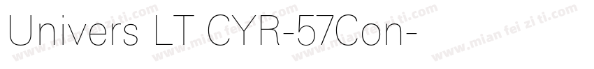 Univers LT CYR-57Con字体转换